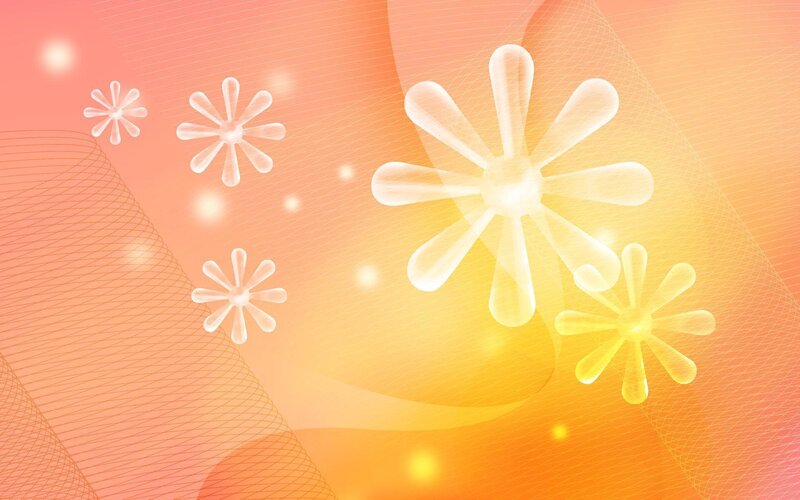 Abstract Flower Shapes — Orange