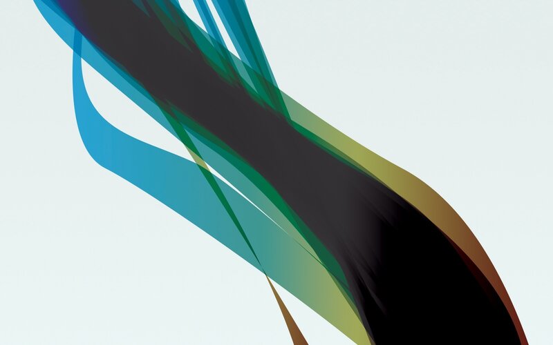 Abstract flowing color ribbons