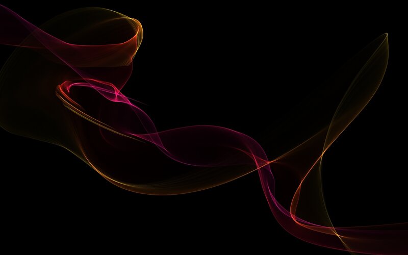Abstract flowing light ribbons