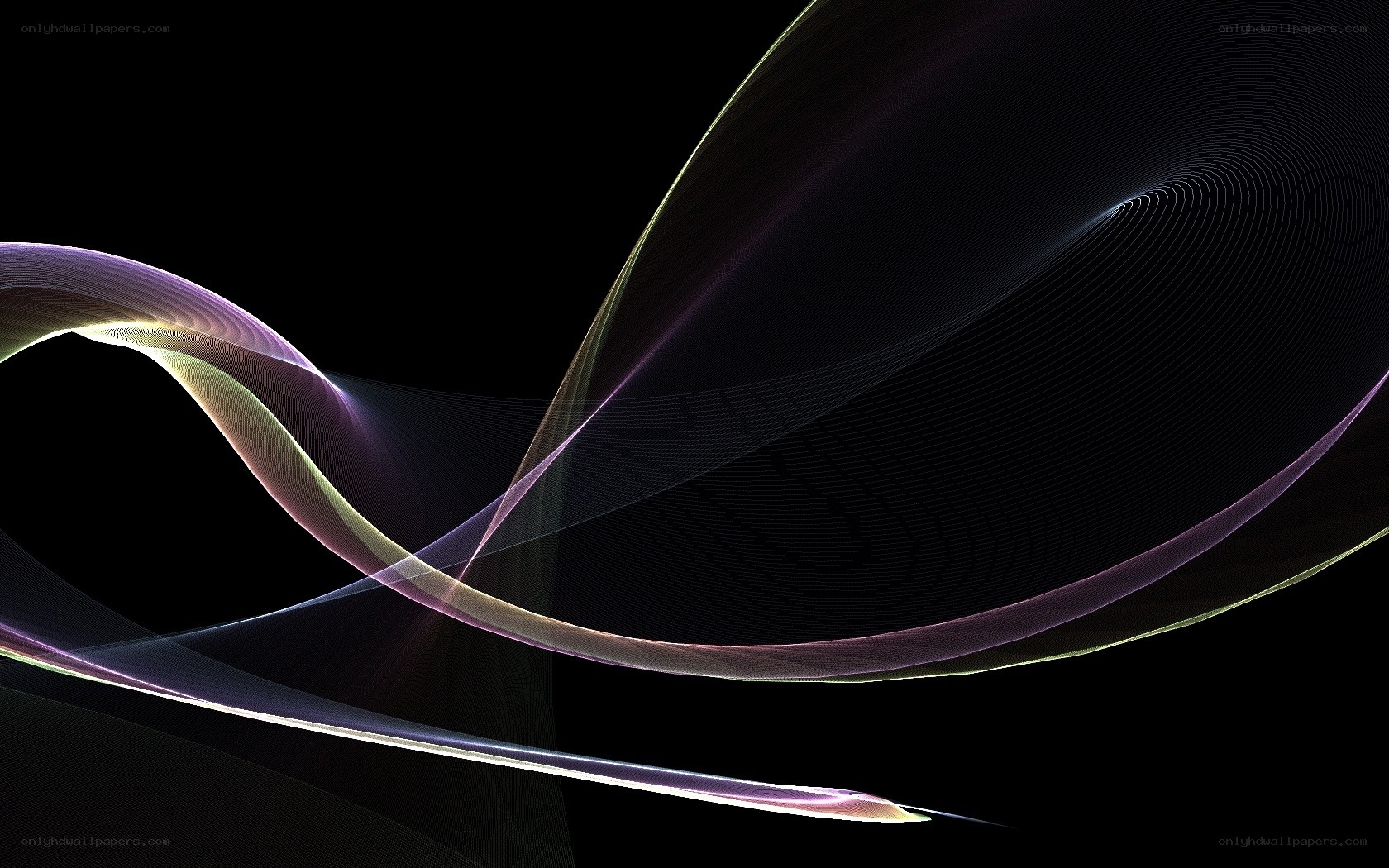 Abstract flowing light waves