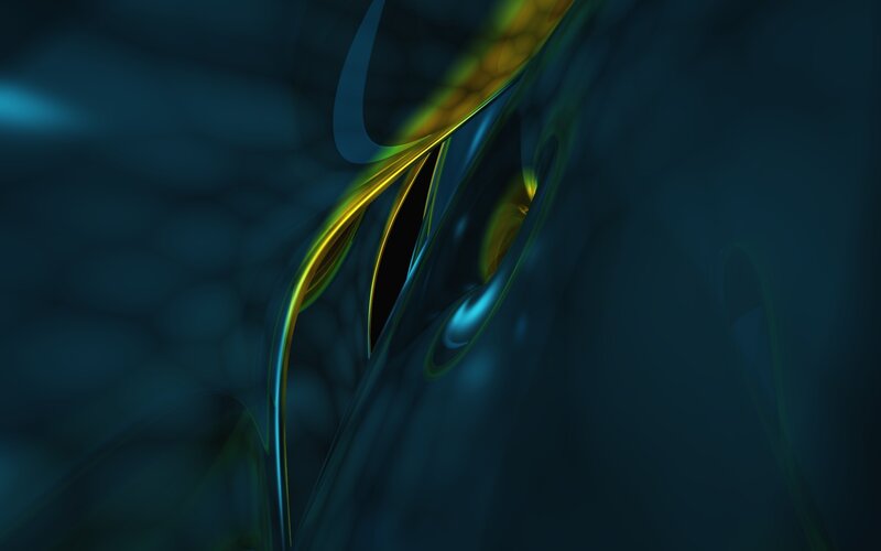 Abstract Flowing Lines — Blue, Dark