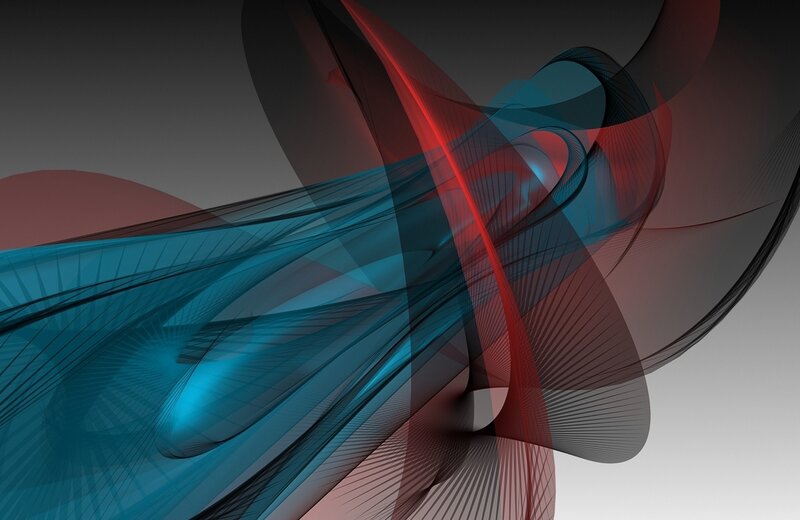 Abstract Flowing Lines — Blue, Dynamic, Curves