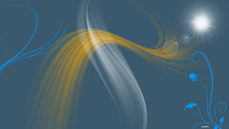 Abstract Flowing Lines — Blue