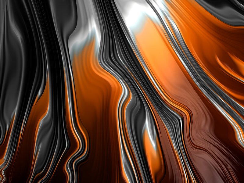 Abstract Flowing Lines — Orange, Dynamic