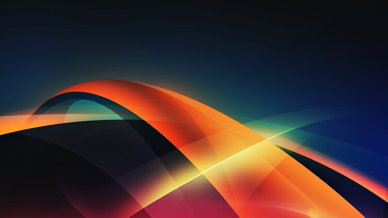 Abstract Flowing Lines — Orange