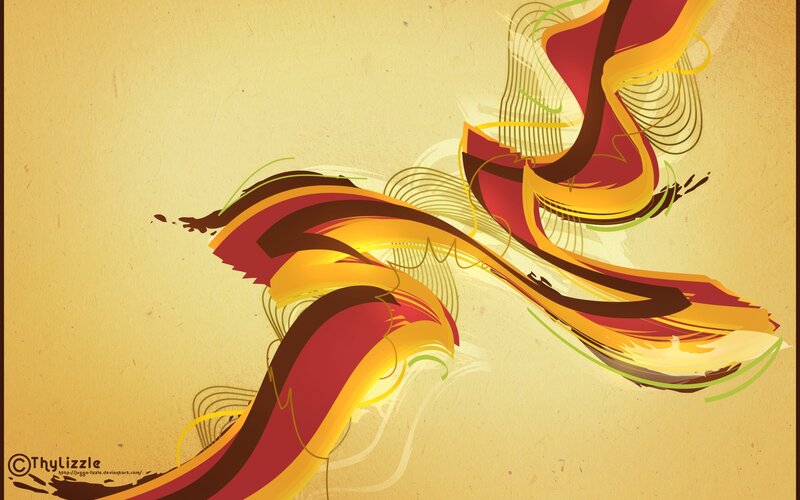 Abstract Flowing Lines — Yellow