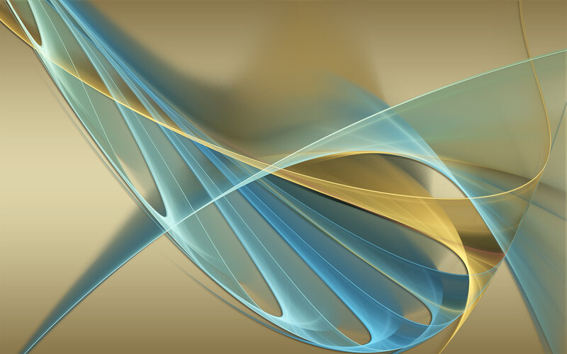 Abstract Flowing Ribbons — Blue, Calm