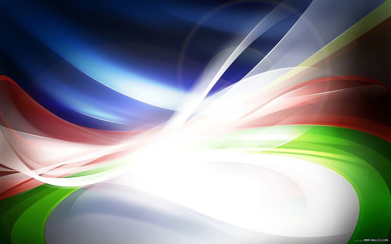Abstract Flowing Ribbons — Blue, Dynamic