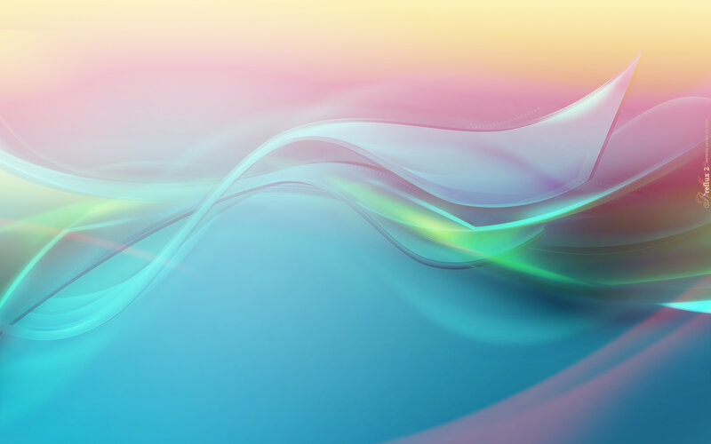 Abstract Flowing Ribbons — Blue