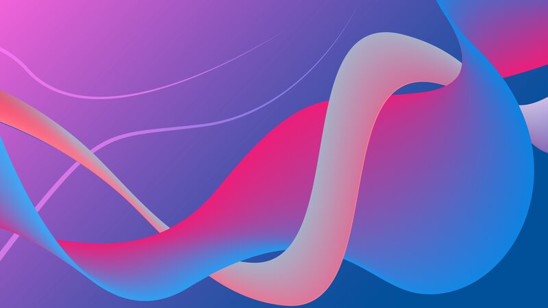 Abstract Flowing Ribbons — Purple, Calm