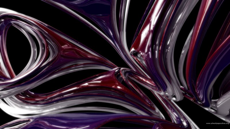 Abstract Flowing Ribbons — Purple, Dramatic