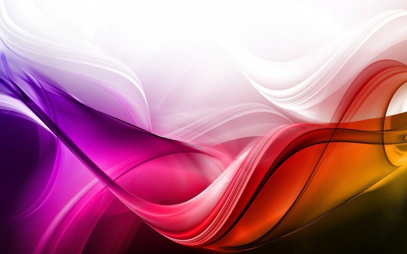 Abstract Flowing Ribbons — Purple, Dynamic, Digital Art, Light
