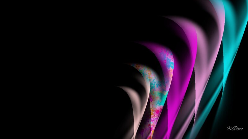 Abstract Flowing Ribbons — Purple, Dynamic
