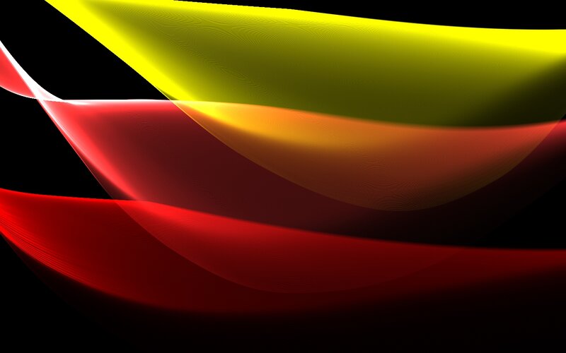 Abstract Flowing Ribbons — Red