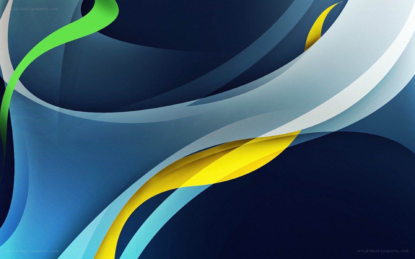 Abstract flowing ribbons