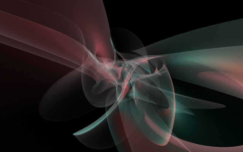 Abstract Flowing Shapes — Black, Ethereal