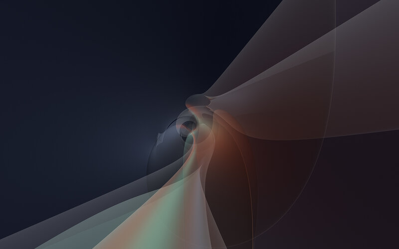 Abstract Flowing Shapes — Black, Serene