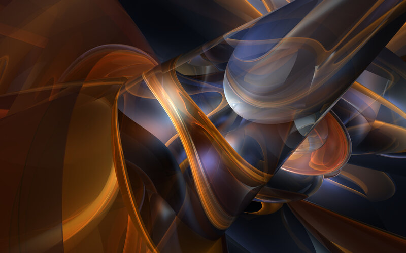 Abstract Flowing Shapes — Brown, Dynamic