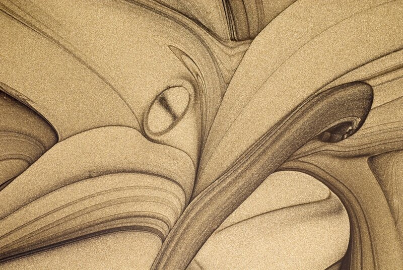 Abstract Flowing Shapes — Brown