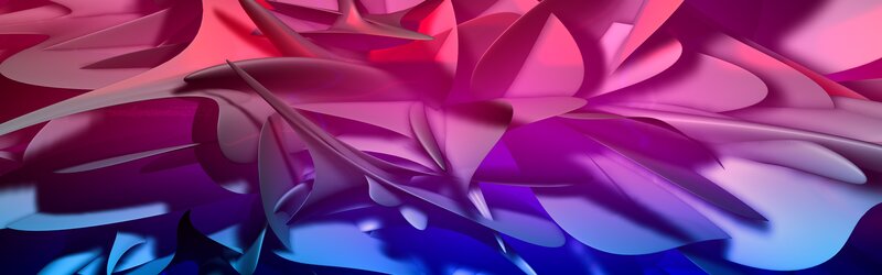Abstract flowing shapes in vibrant colors