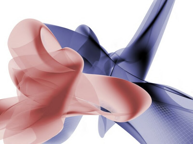 Abstract Flowing Shapes — Pink