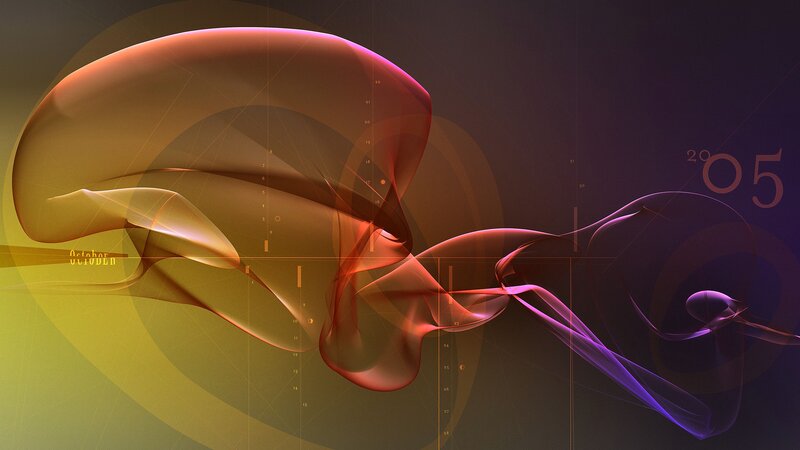 Abstract Flowing Shapes — Purple