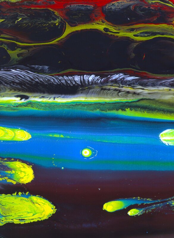 Abstract Fluid Art — Blue, Dynamic, Colors