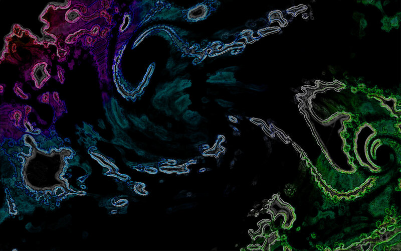 Abstract fluid art composition