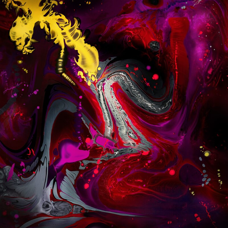 Abstract Fluid Art — Red, Dynamic