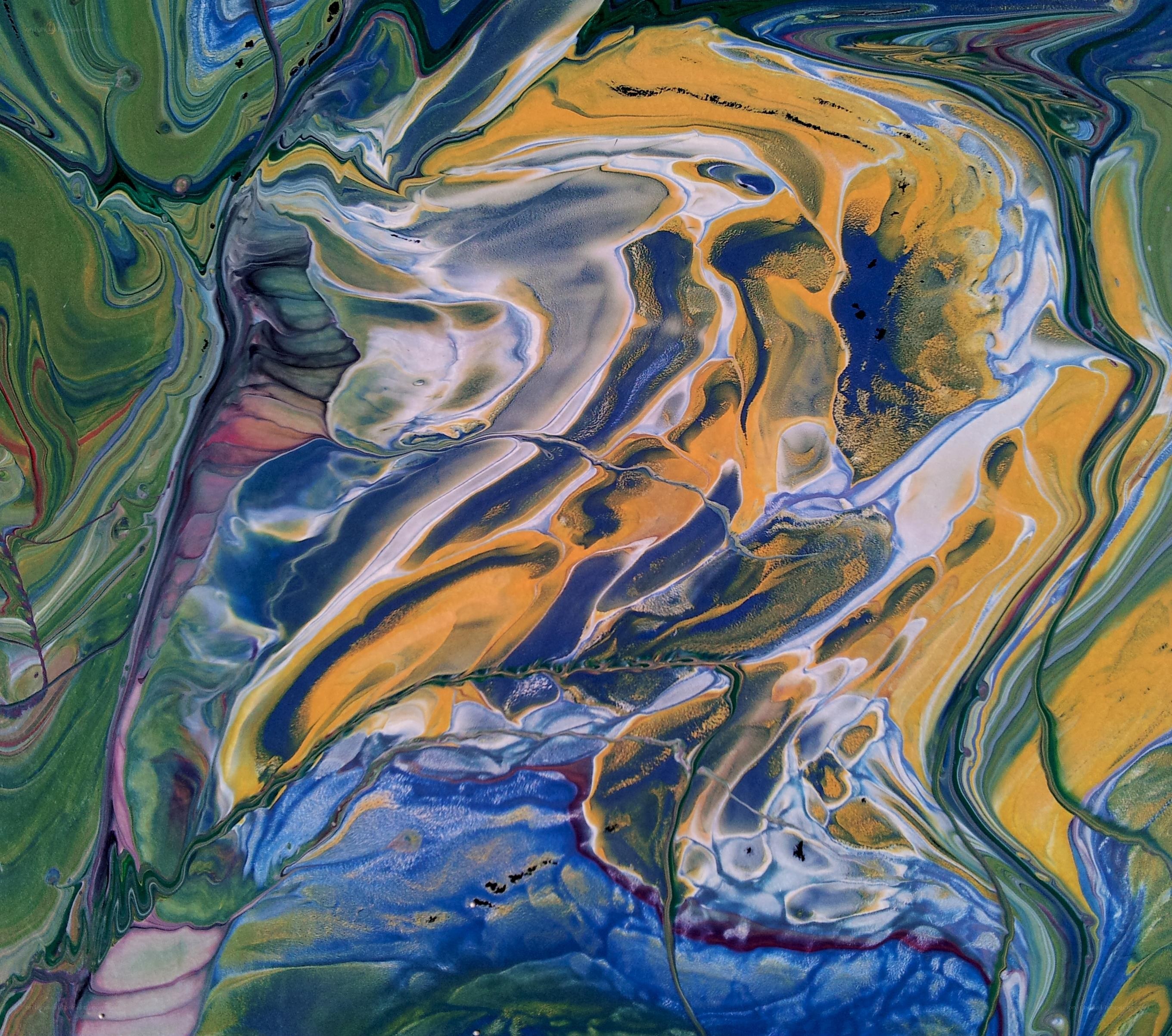 Abstract fluid art swirl
