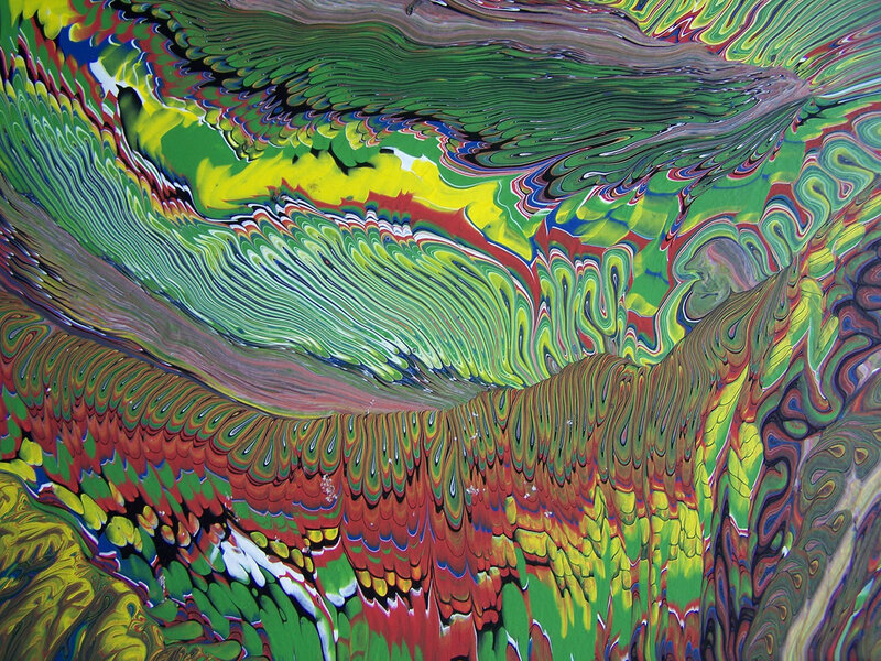 Abstract fluid art swirls