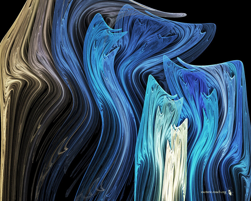 Abstract fluid art waves