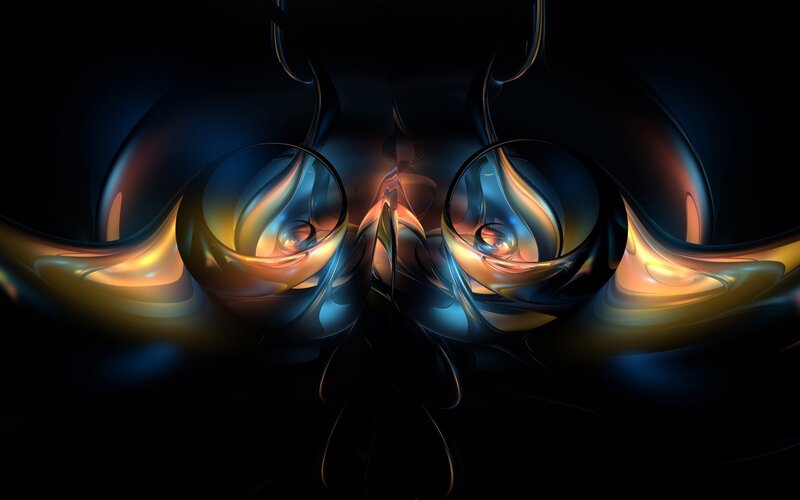 Abstract fluid art with glowing colors