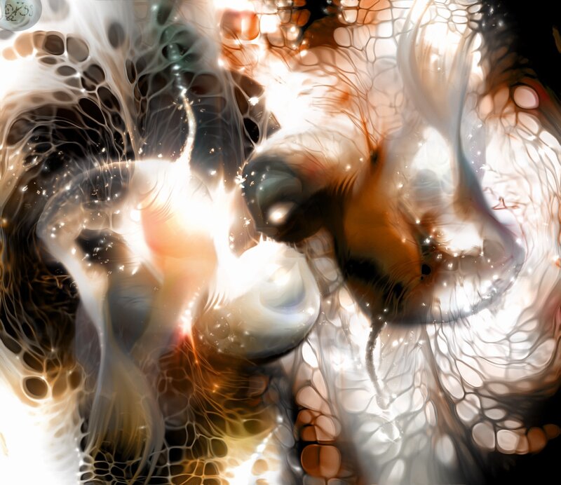 abstract fluid art with light and texture