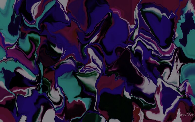 Abstract fluid art with purple and teal