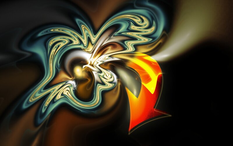 Abstract fluid art with vibrant colors