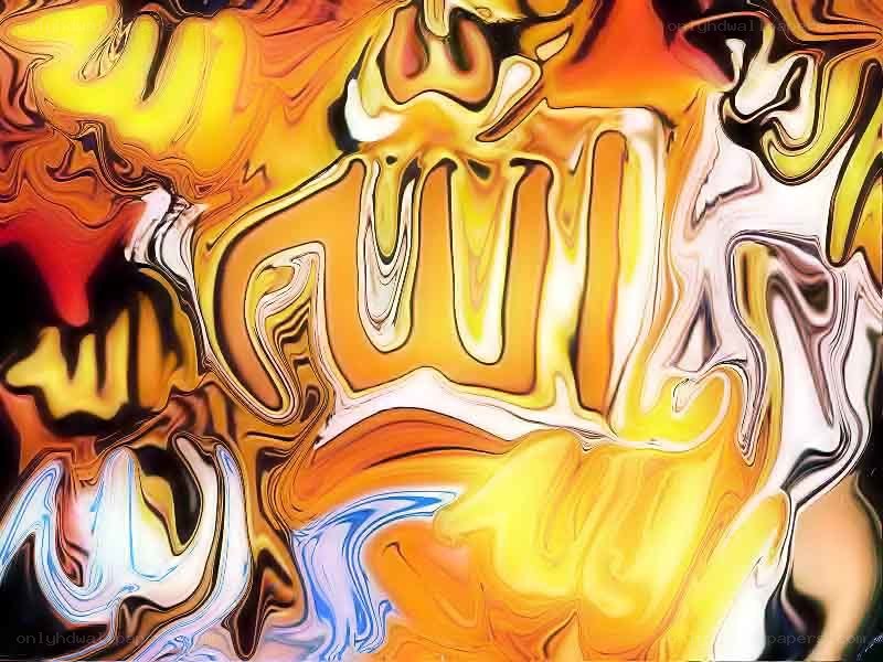 Abstract fluid art with warm colors