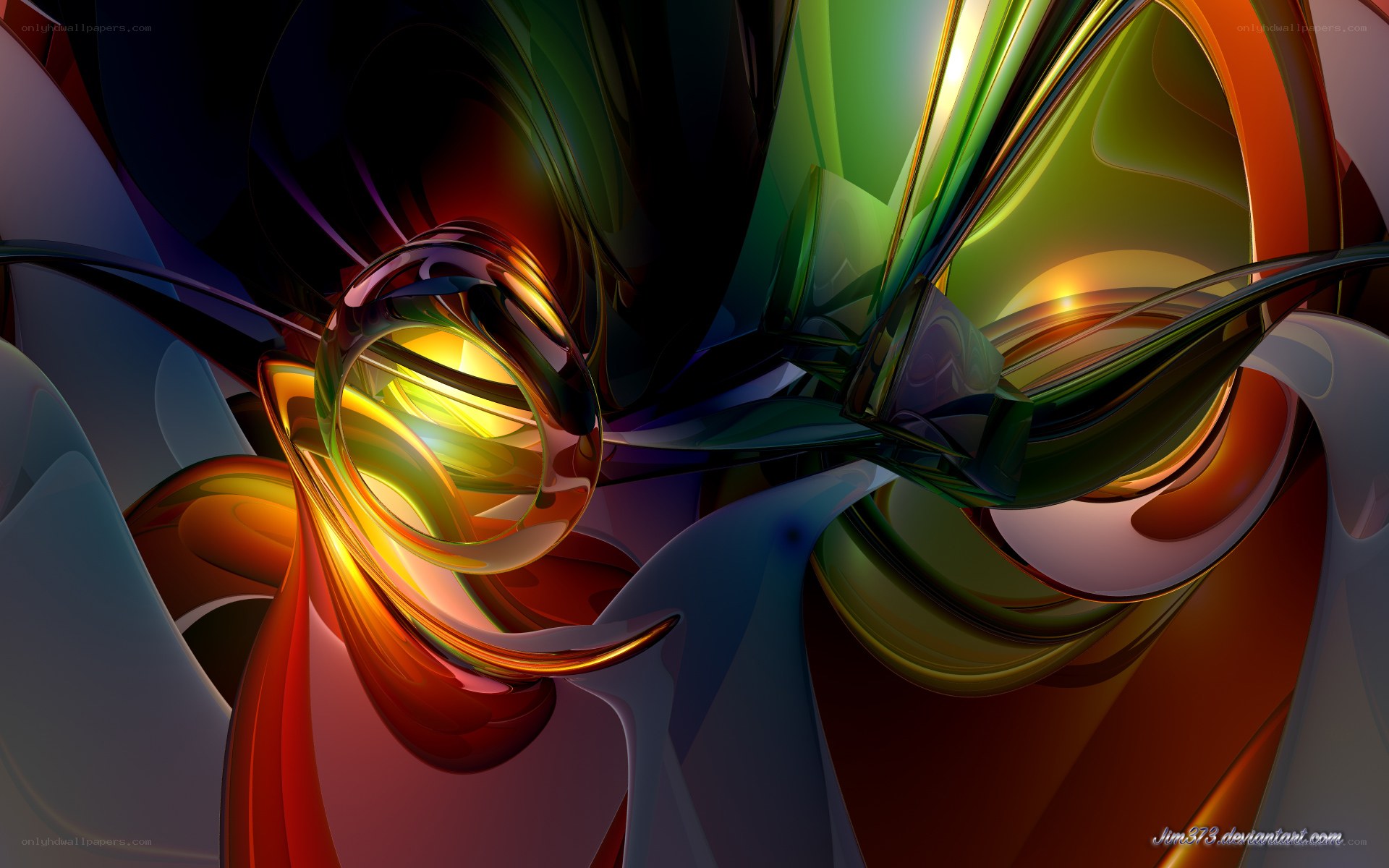 Abstract fluid color swirl