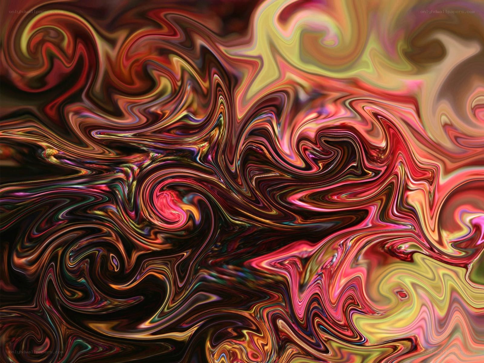 Abstract fluid color swirl