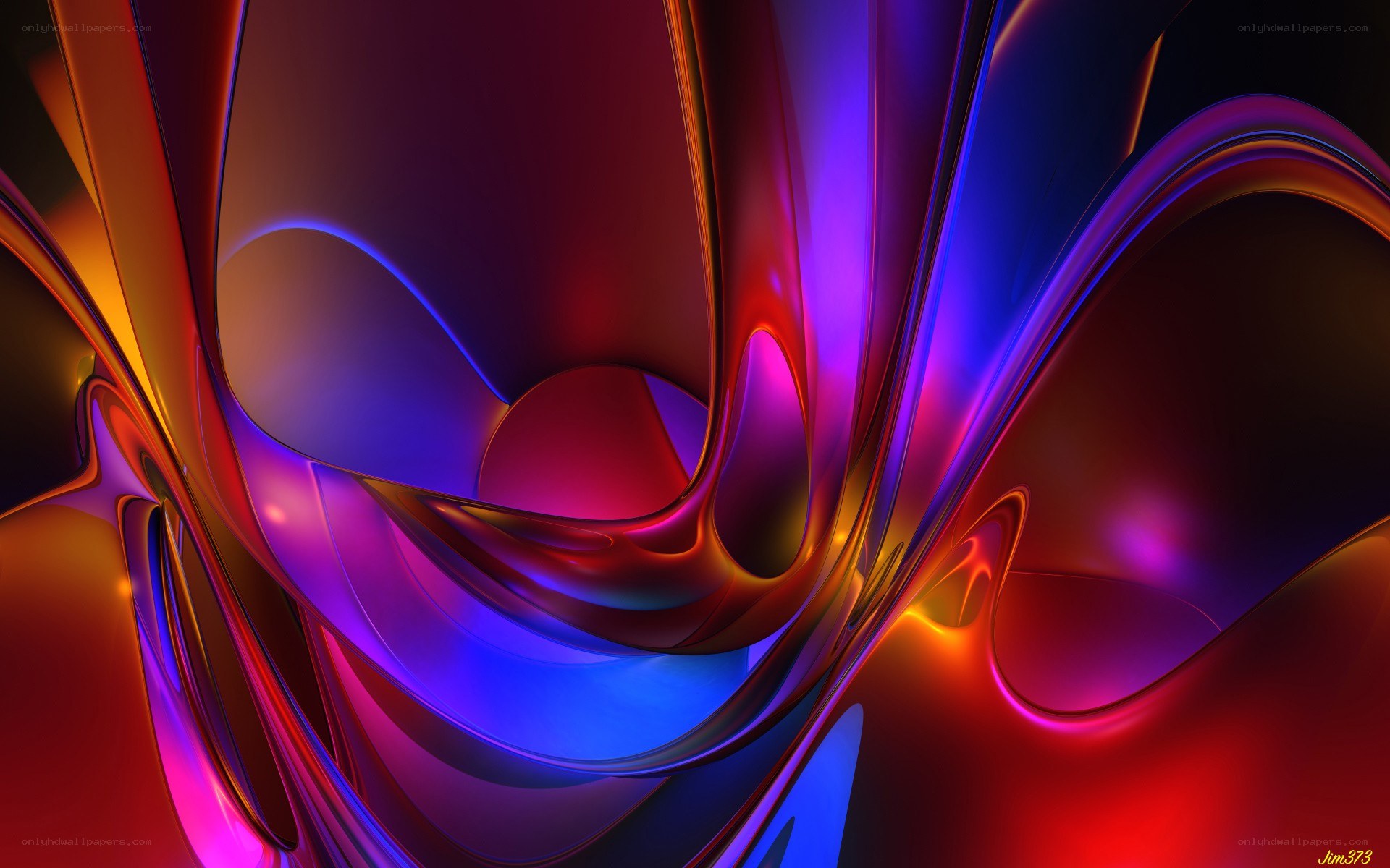 Abstract fluid color waves