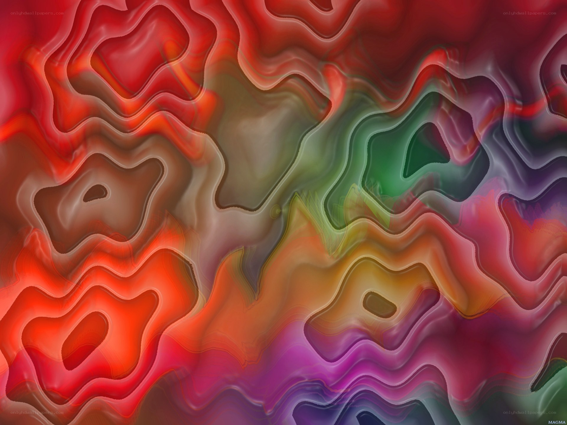 Abstract fluid color waves