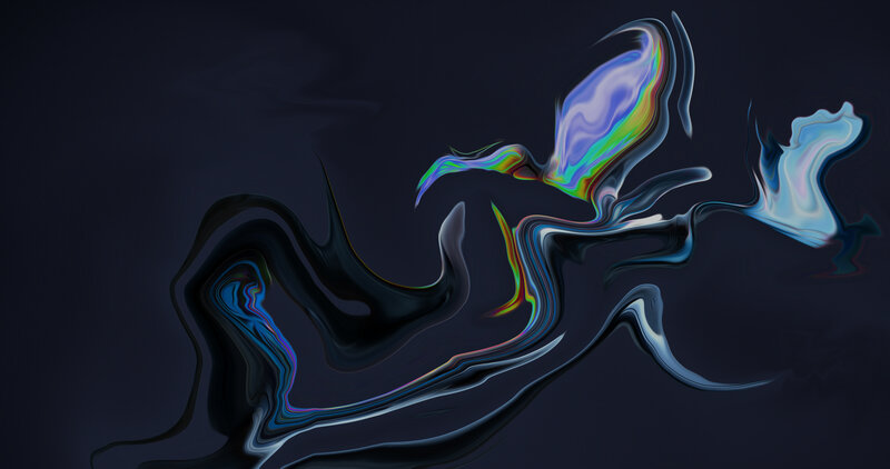 Abstract Fluid Forms — Black