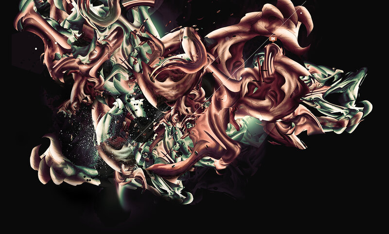 Abstract Fluid Forms — Brown