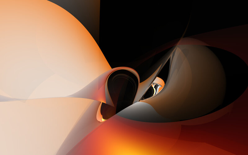 Abstract fluid forms in warm tones