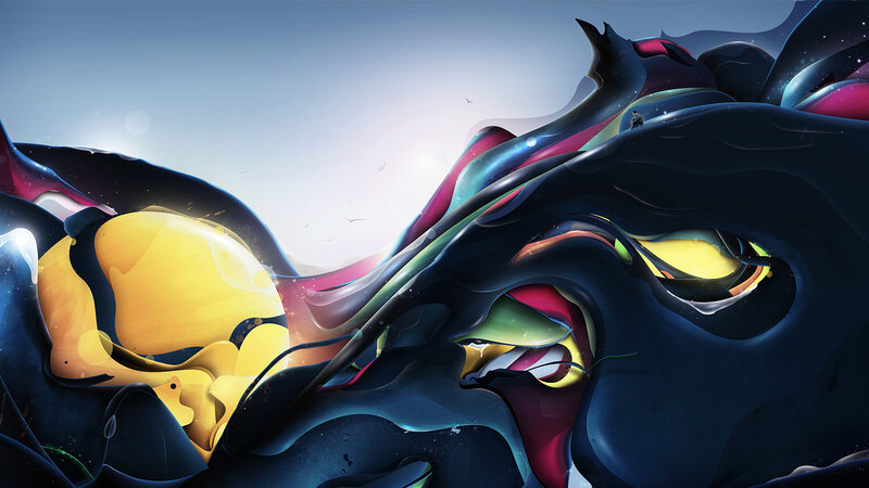 abstract fluid landscape