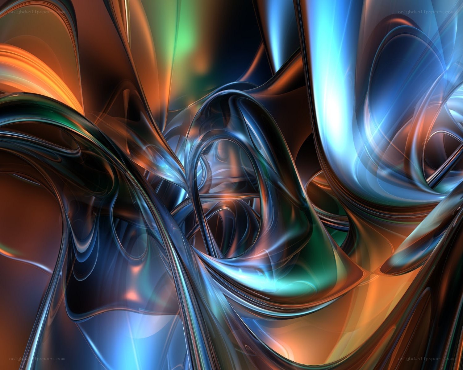 Abstract fluid motion art