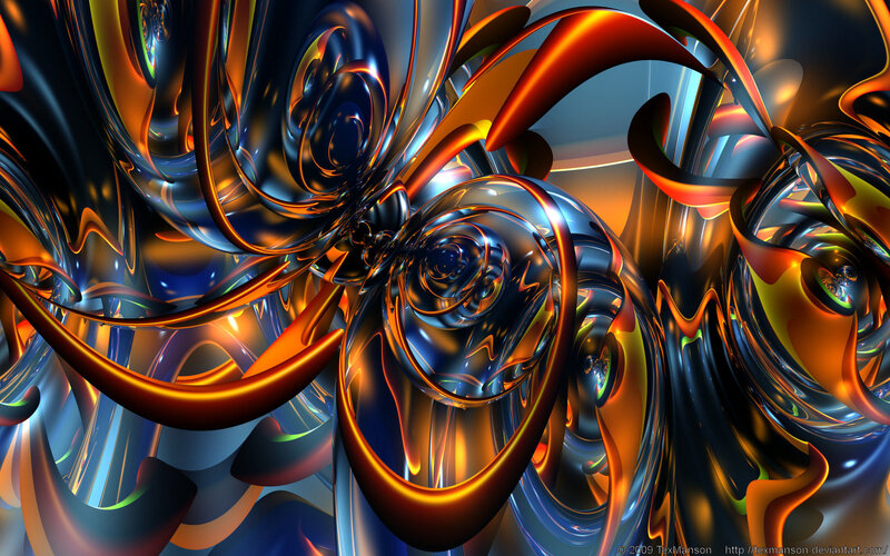 Abstract fluid motion art