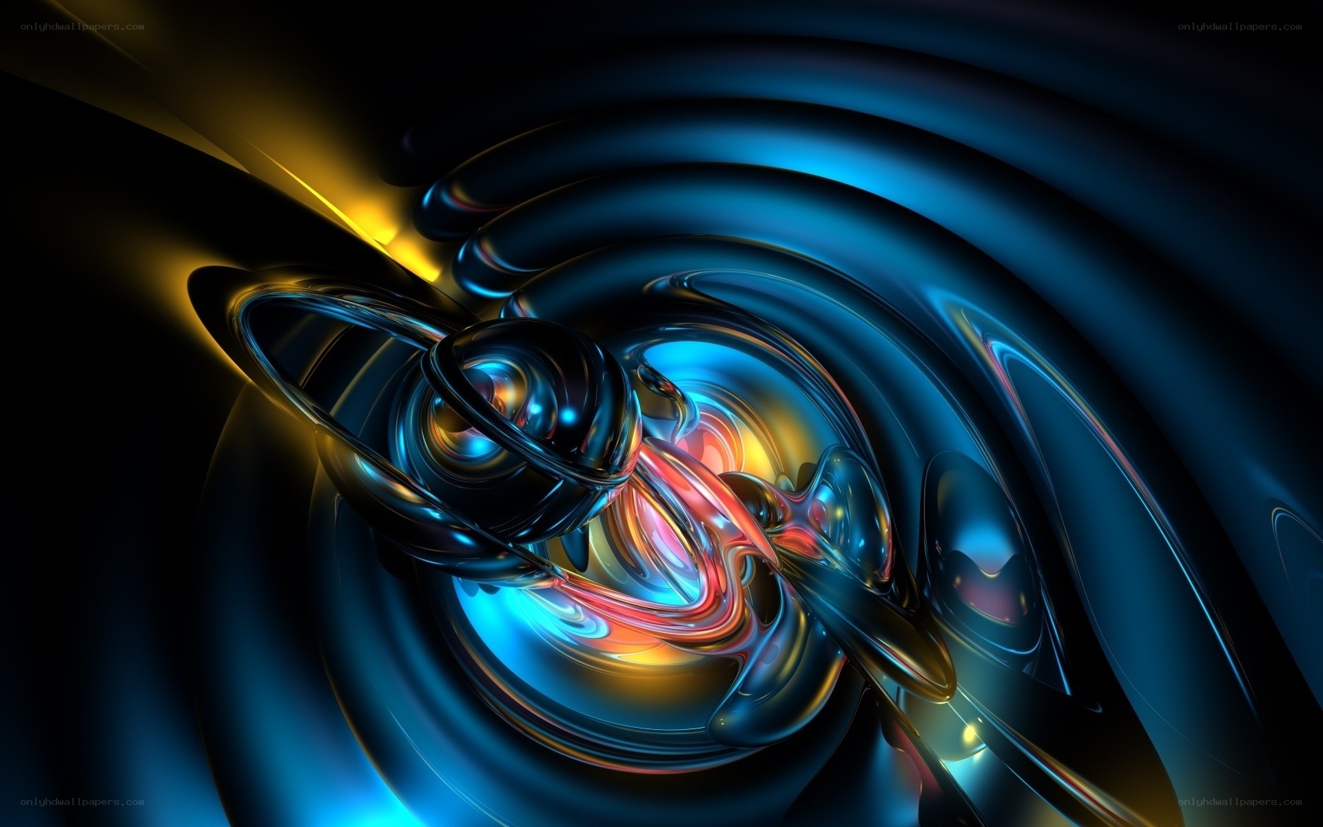 Abstract fluid motion art