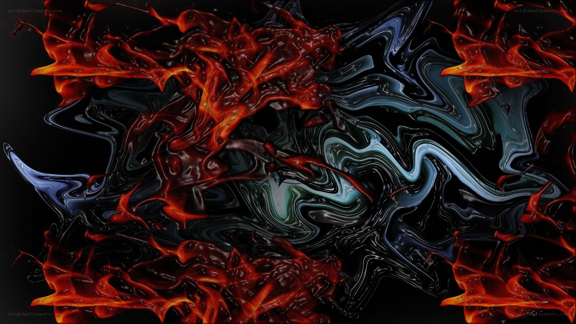 Abstract fluid motion art