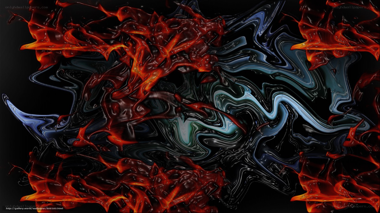 Abstract fluid motion art